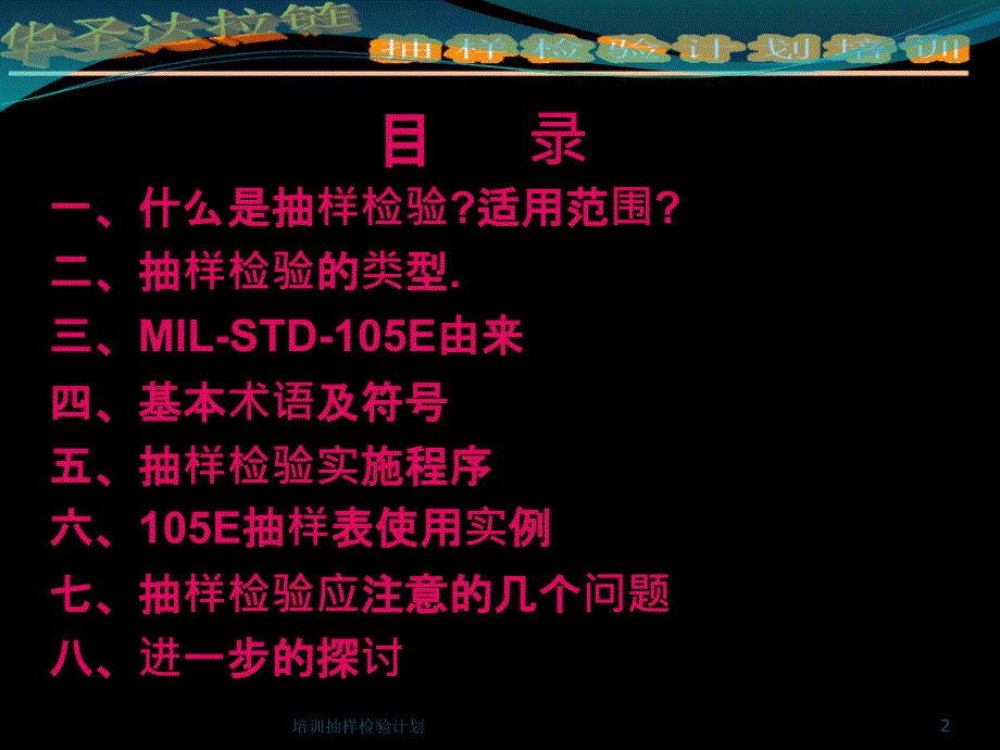 培训抽样检验计划课件_第2页