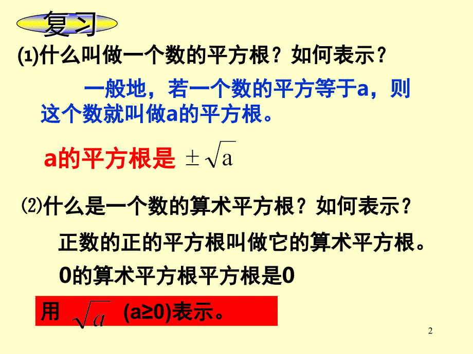 二次根式定义取值范围性质课堂PPT_第2页