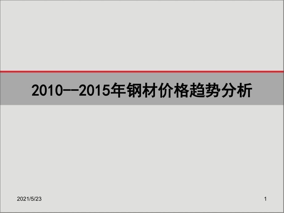 2010--2015年钢材价格走势_第1页