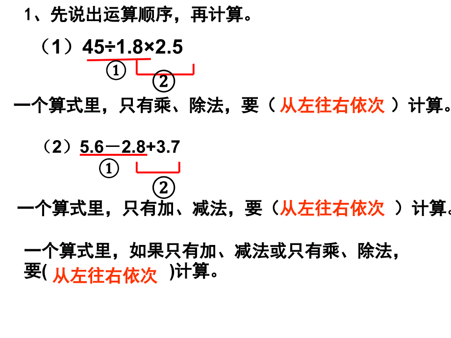 人教版六年级总复习四则混合运算和简便运算课件_第3页