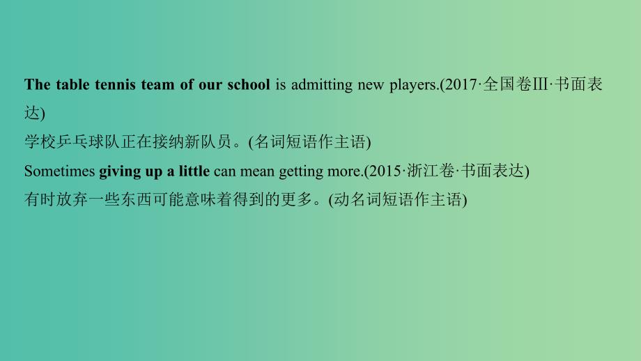 2019高考英语 第二部分 语法探究案 语法奠基篇 第一讲 理清句子成分—学好语法的启蒙阶段课件 新人教版.ppt_第3页