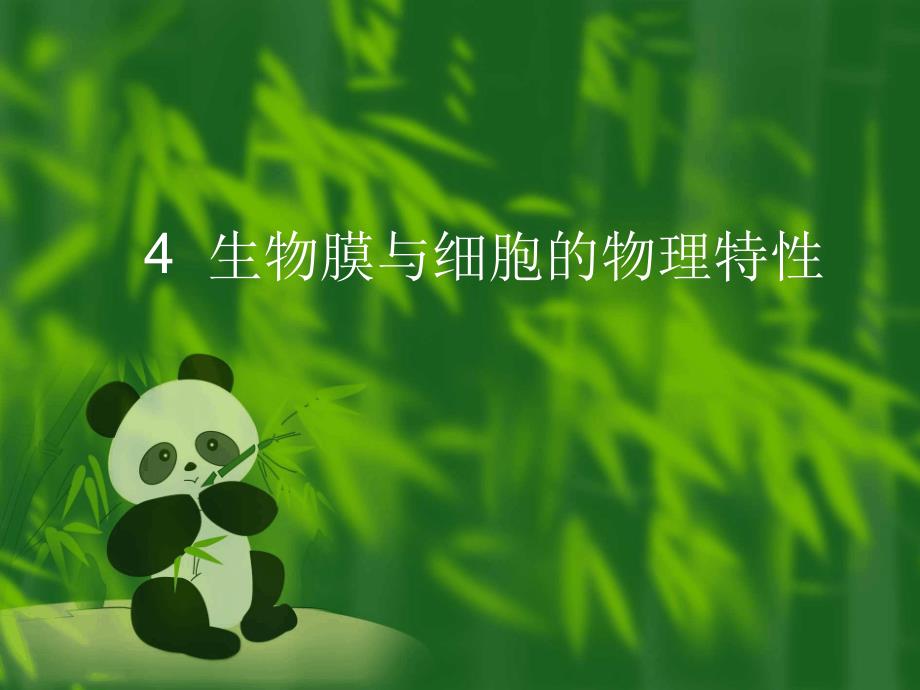 4生物膜与细胞的物理特性_第1页