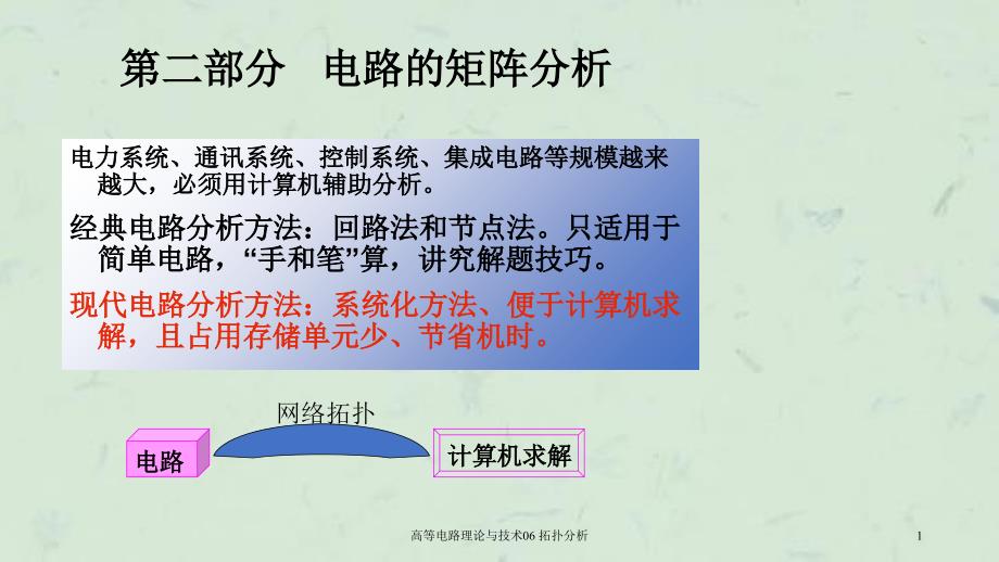 高等电路理论与技术06拓扑分析_第1页