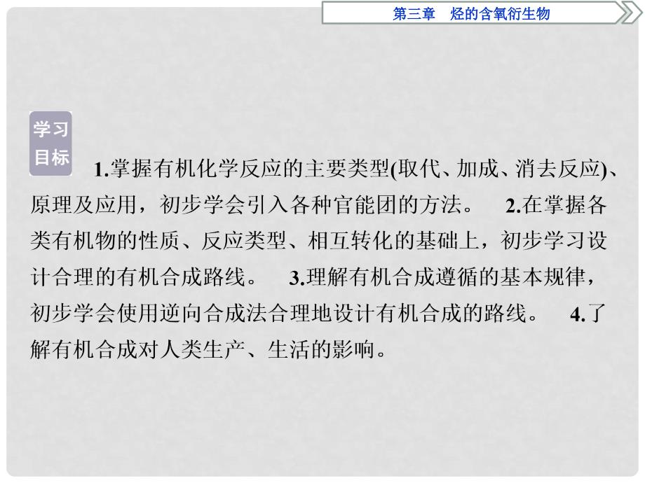 高中化学 第三章 烃的含氧衍生物 第四节 有机合成课件 新人教版选修5_第2页