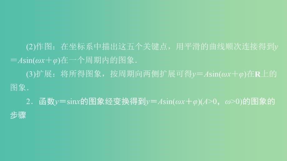 2020版高考数学一轮复习第3章三角函数解三角形第4讲函数y＝Asinωx＋φ的图象及应用课件理.ppt_第5页