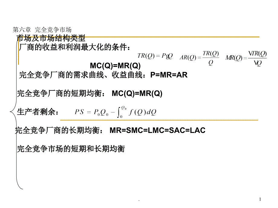 完全竞争市场优秀课件_第1页