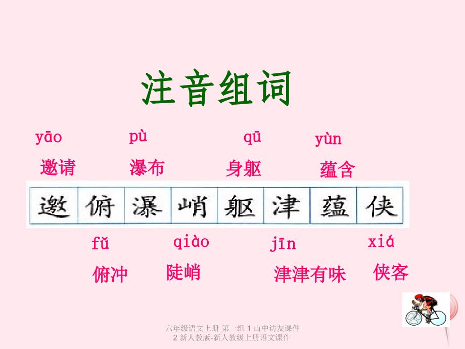 最新六年级语文上册第一组1山中访友课件2_第4页