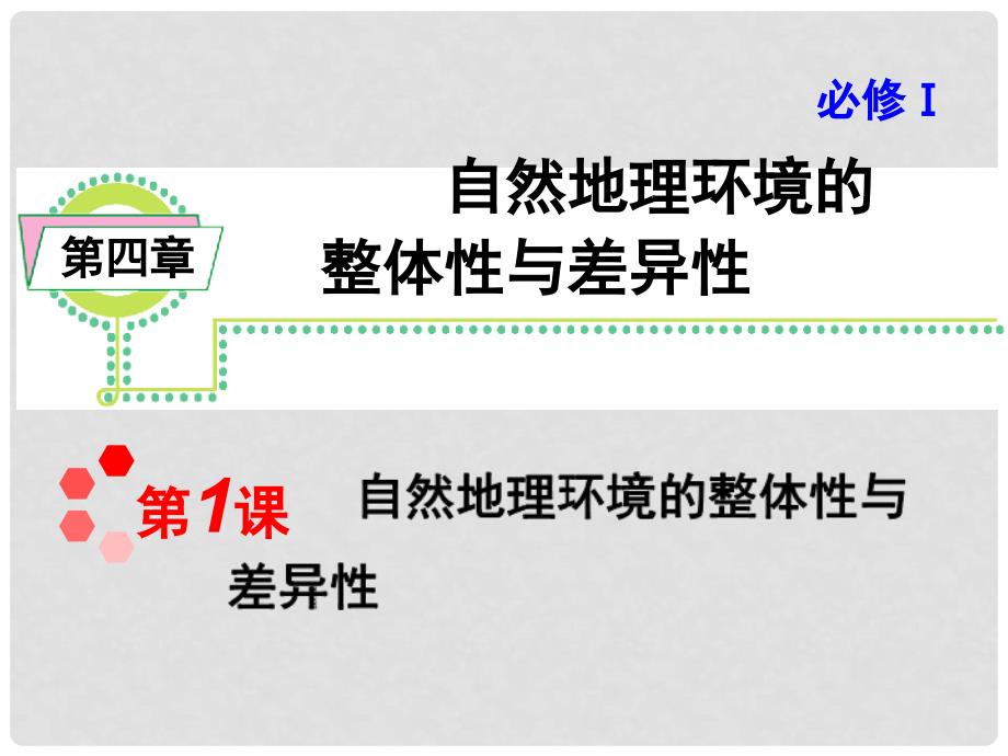 高考地理一轮复习 第4章第1课自然地理环境的整体性与差异性课件 湘教版必修1（湖南专用）_第1页