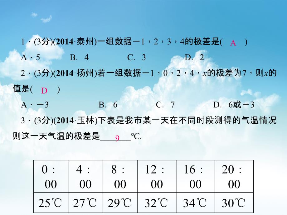 新编八年级数学上册6.4数据的离散程度课件新北师大版_第4页