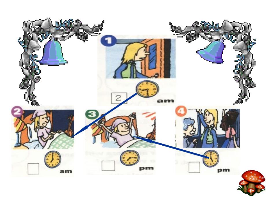 人教新起点英语二下Unit13Timelesson76课件_第3页