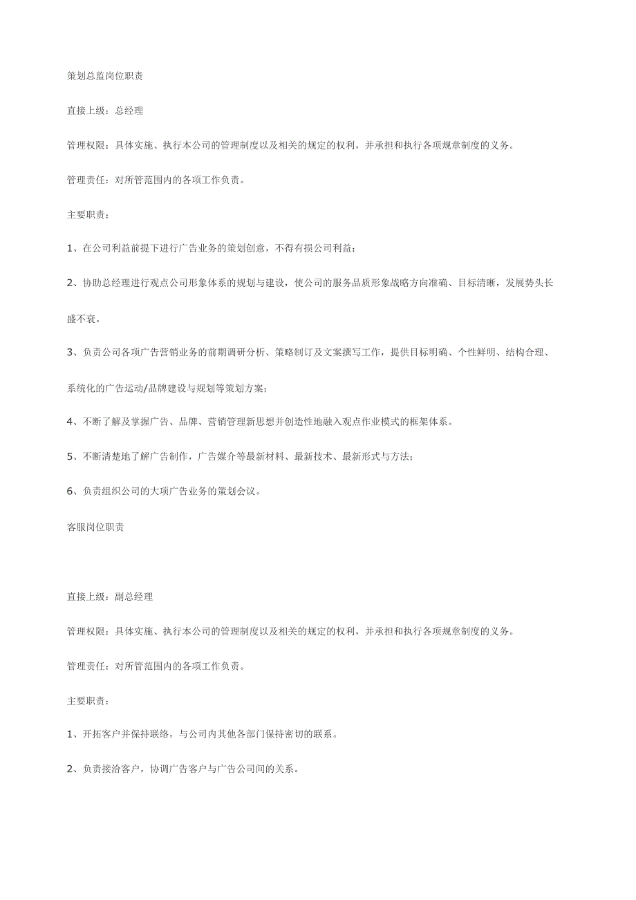 策划总监岗位职责_第2页