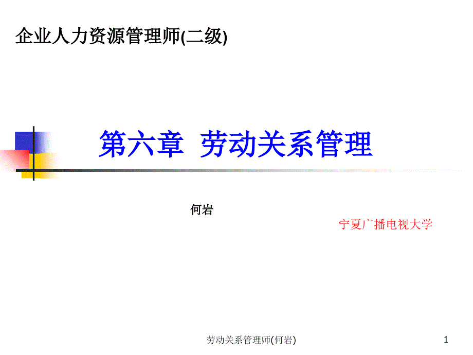 劳动关系管理师何岩课件_第1页