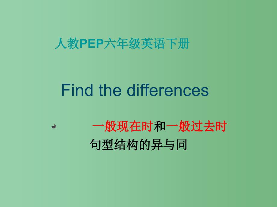 六年级英语下册 Unit 3(2)拓展资料课件 人教PEP_第1页