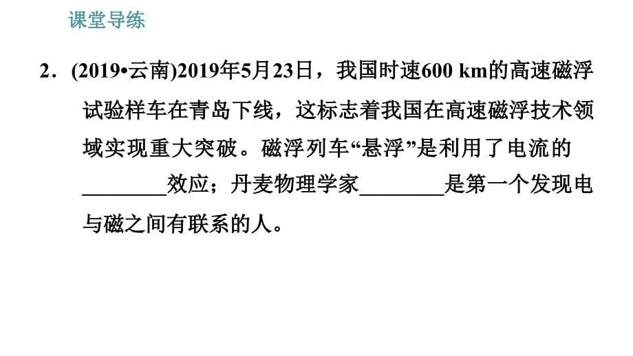 人教版九年级下册物理课件 第20章 20.2 电生磁0_第5页