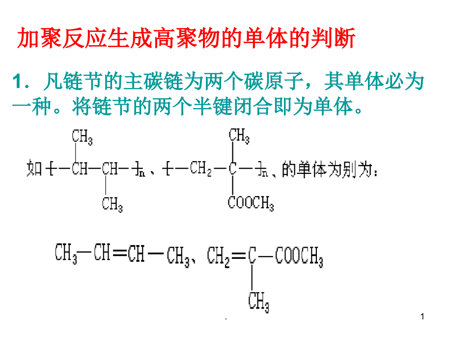 高聚物的单体的判断.PPT_第1页