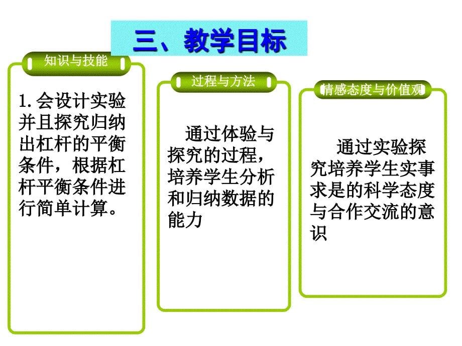 杠杆平衡条件说课稿课件_第5页