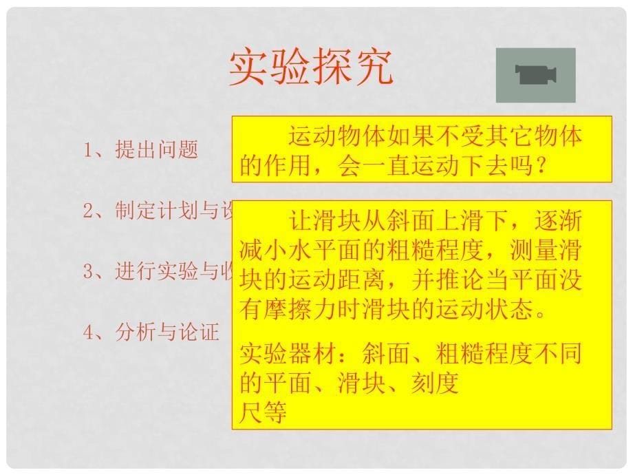 福建省永安市第七中学八年级物理 6.1《牛顿第一定律》课件1 沪科版_第5页