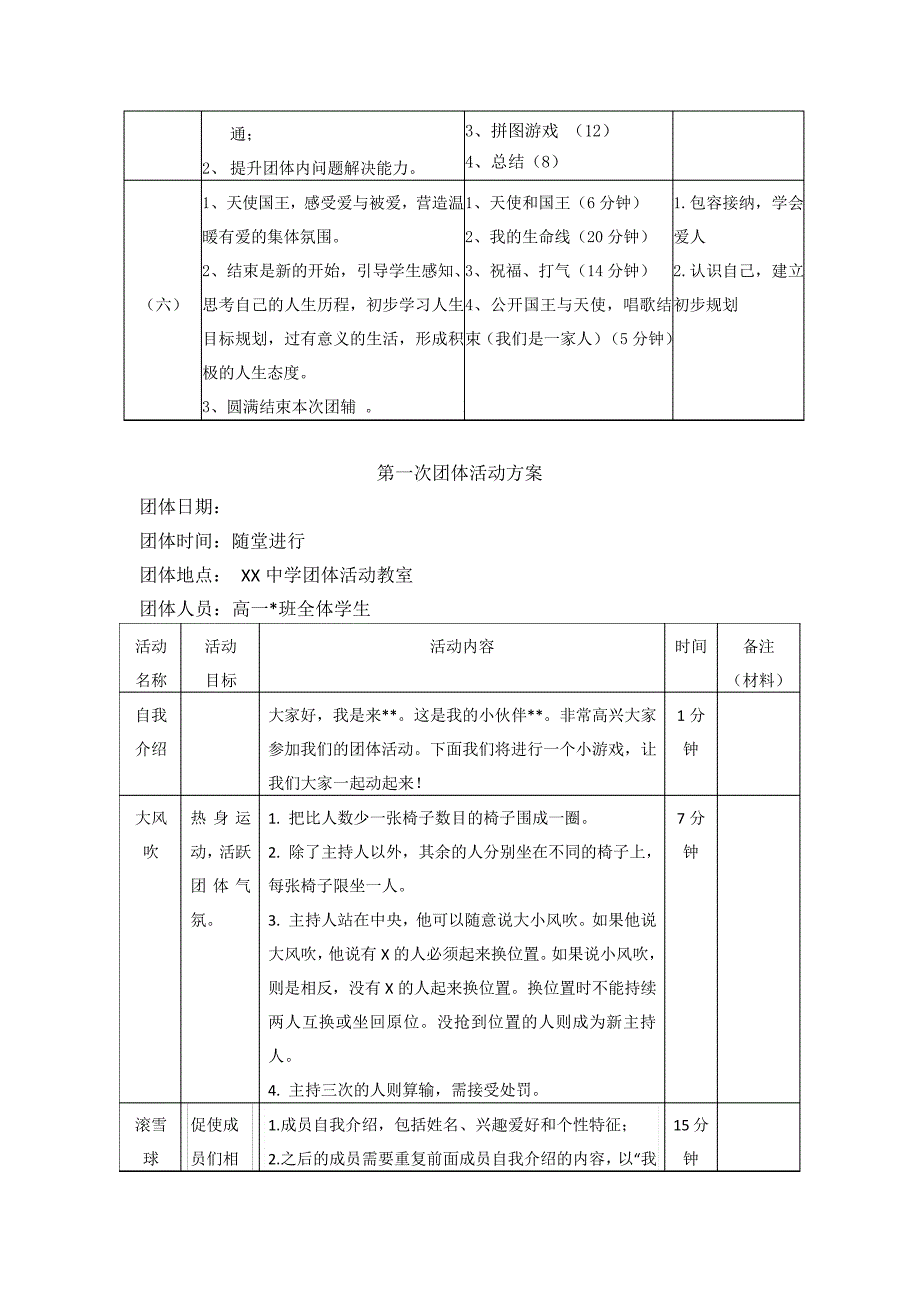 高一新生适应团体心理辅导方案团辅方案_第2页