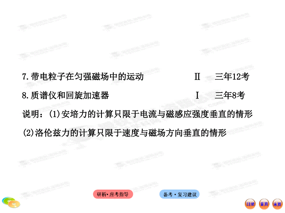 高中物理全程复习方略配套课件8磁场及其对电流和运动电荷的作用_第3页