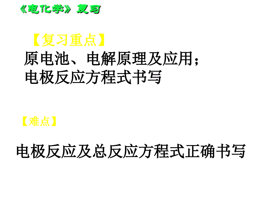 电化学专题复习PPT课件.ppt_第1页