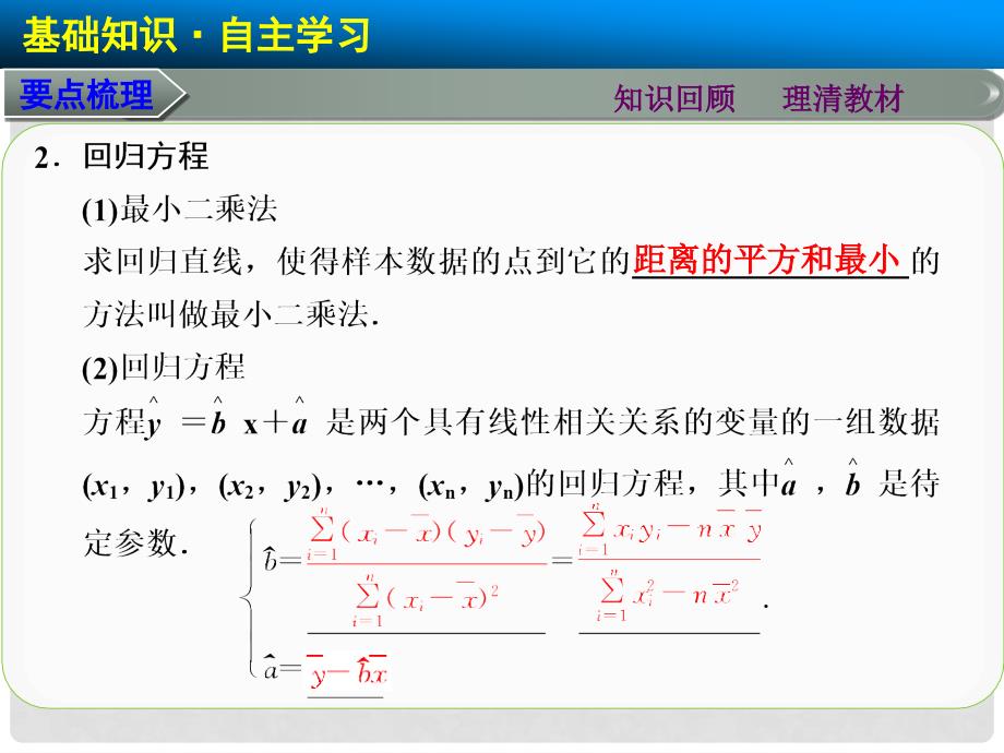 高考数学第一轮密集复习（基础知识+题型分类+练出高分单独配设思想方法详细点拨）第十章10.3变量间的相关关系、统计案例名师课件 文 新人教A版_第3页