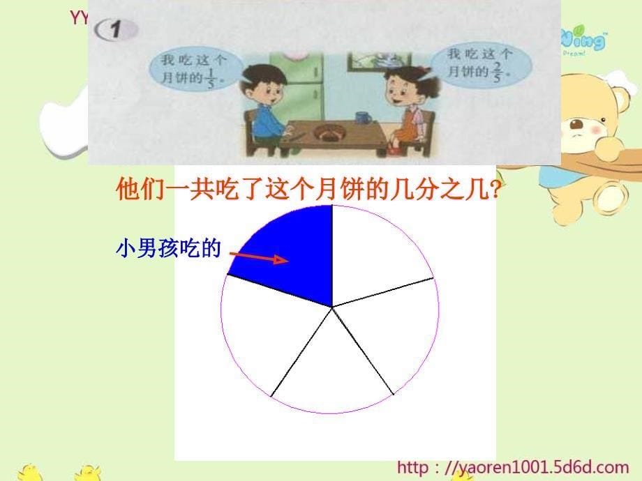 苏教版五年级下册简单的同分母分数加减法ppt课件PPT_第5页