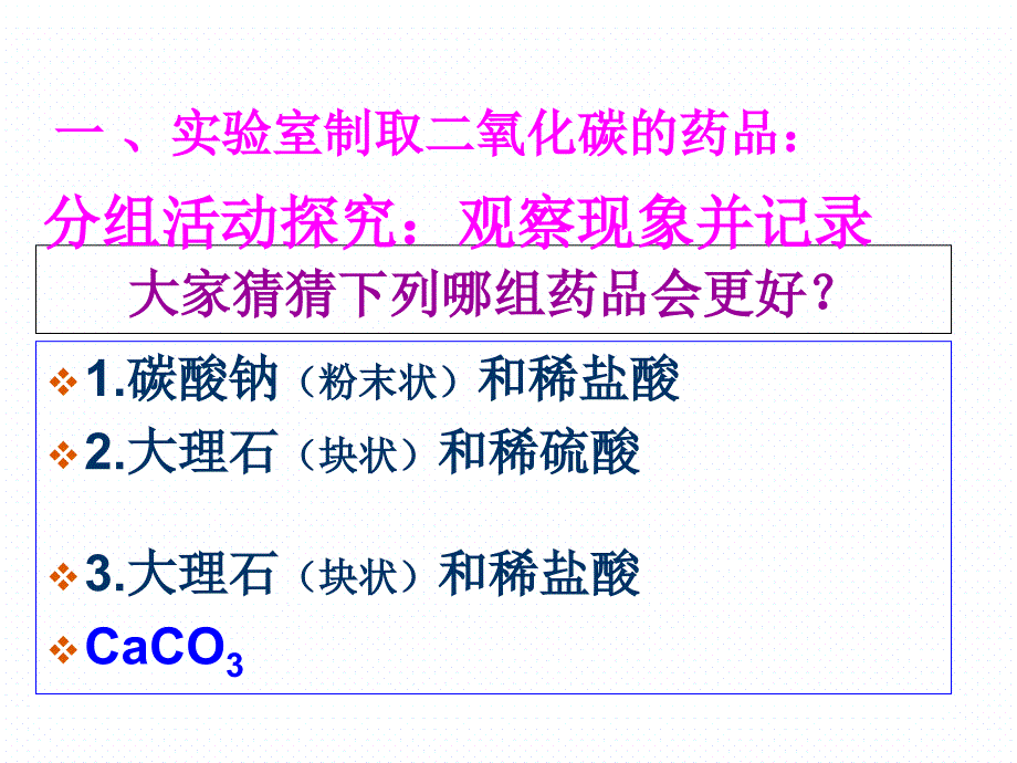 人教版九年级化学第六章课题2二氧化碳制取的研究 (共26张PPT)_第4页