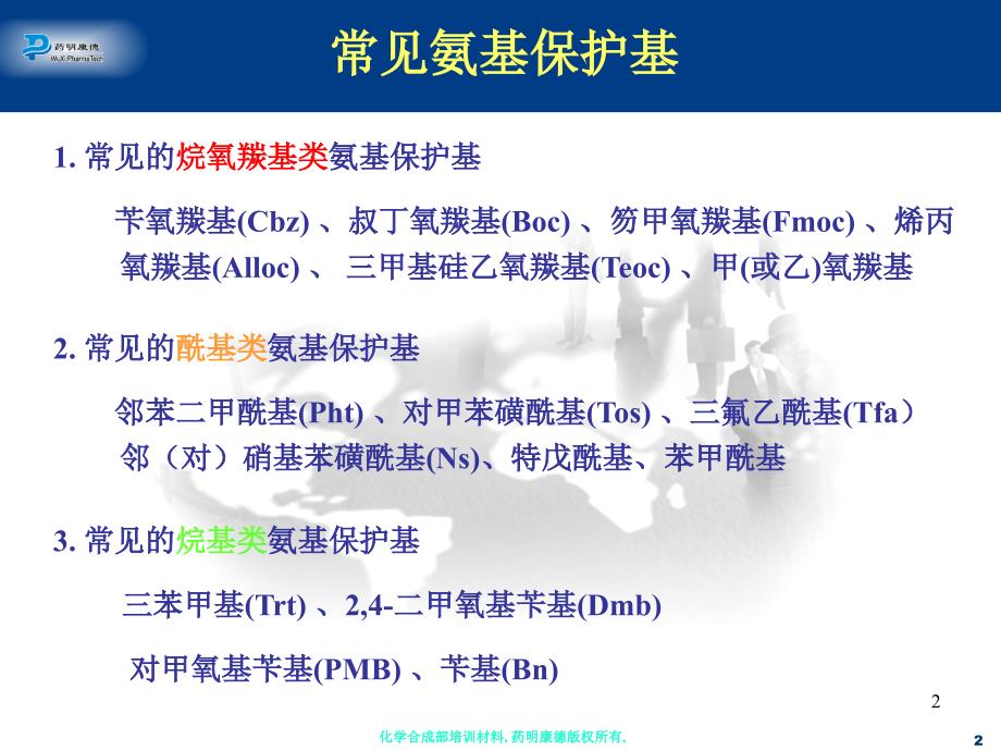 氨基的保护与脱保护PPT课件_第2页