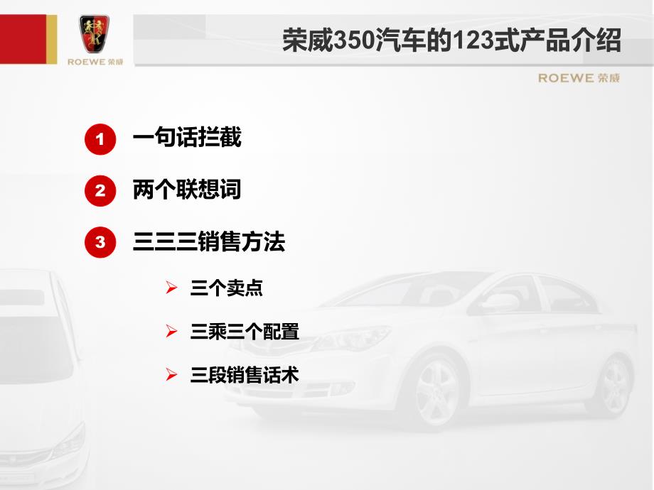 荣威350汽车销售培训一二三销售话术_第2页