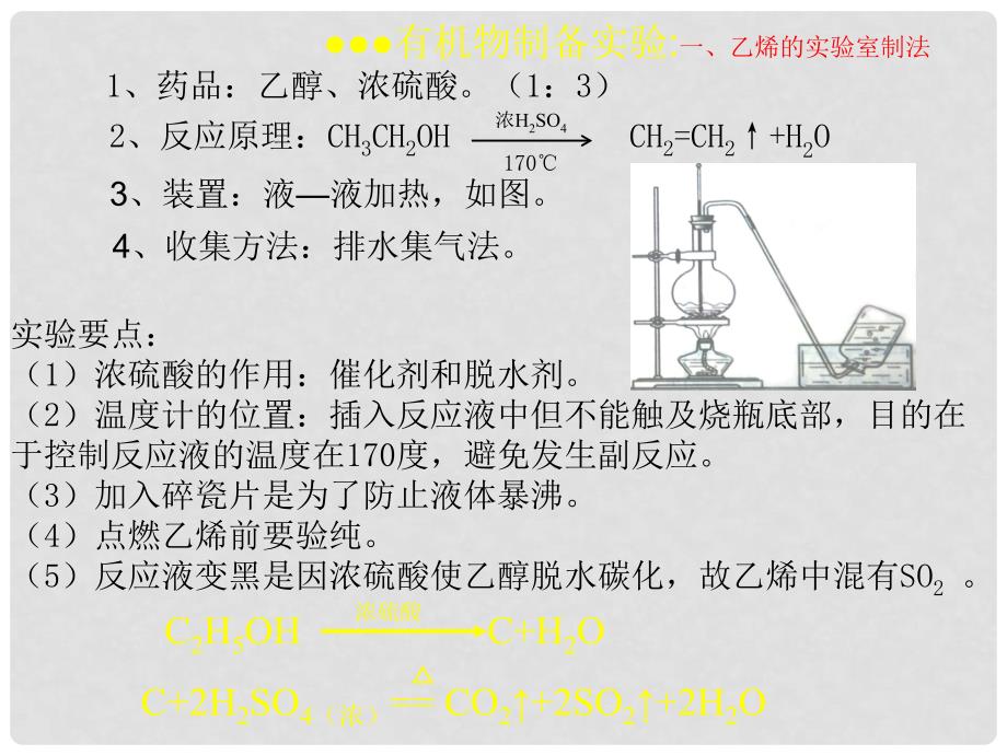 北京市房山区周口店中学高考化学总复习 第三单元《几个典型的有机实验》课件 新人教版必修2_第2页