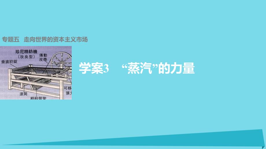 高中历史 专题五 走向世界的资本主义市场 3“蒸汽”的力量课件 人民版必修2_第1页