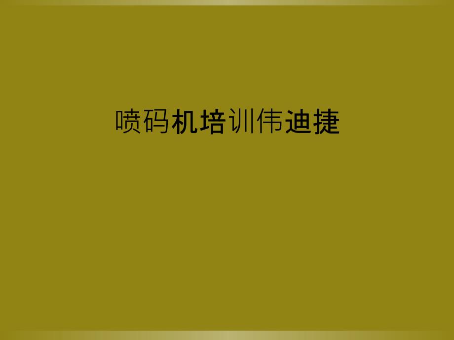 喷码机培训伟迪捷_第1页