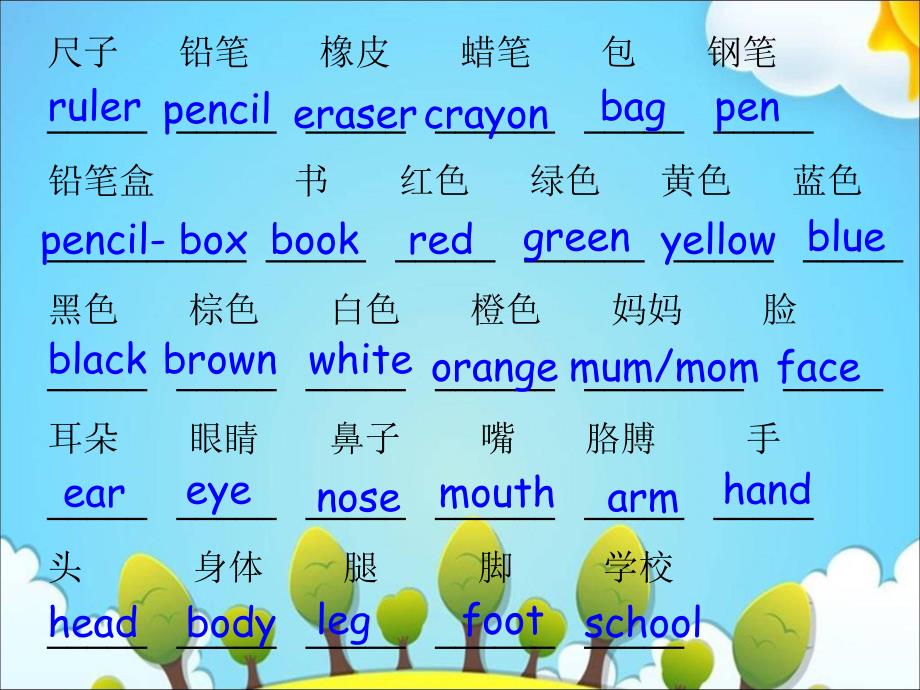 三年级上册英语课件 - 期末复习(共16张PPT) ∣人教（PEP） (2018秋)_第3页