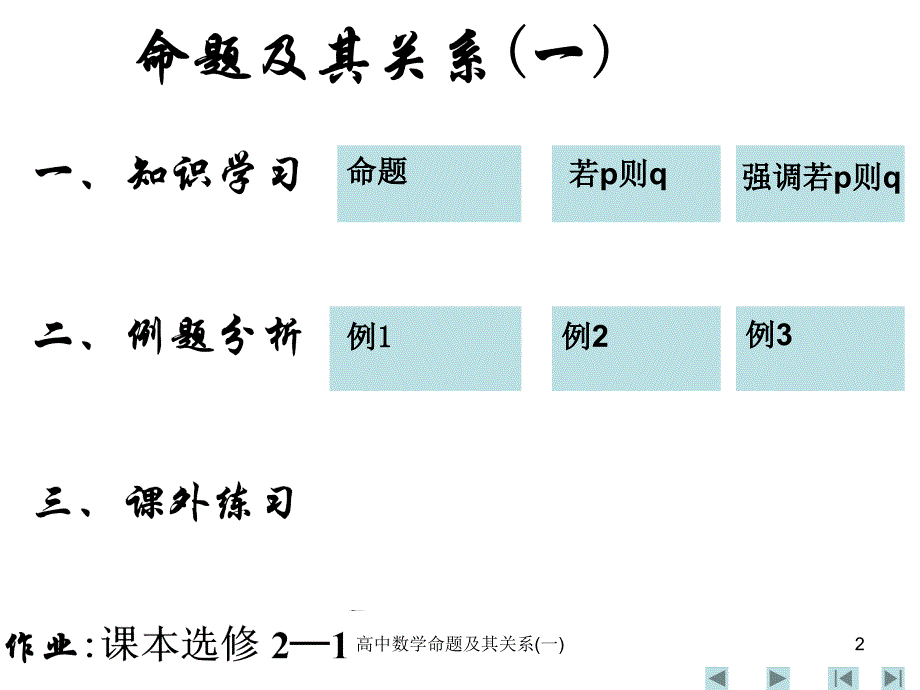 最新高中数学命题及其关系(一)_第2页