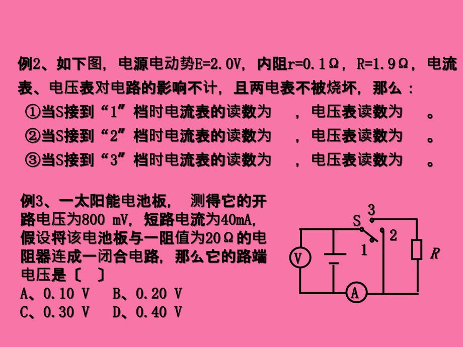 闭合电路的欧姆定律习题课讲完功率用ppt课件_第3页