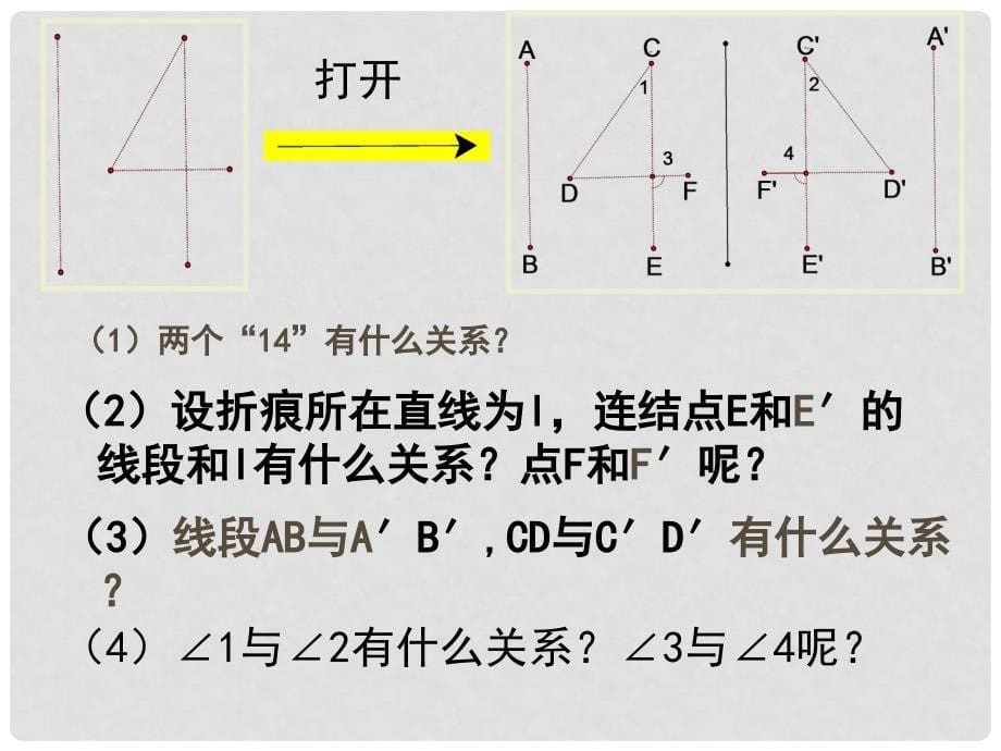 陕西省神木县大保当初级中学七年级数学下册《第五章 5.2探索轴对称的性质》课件 （新版）北师大版_第5页