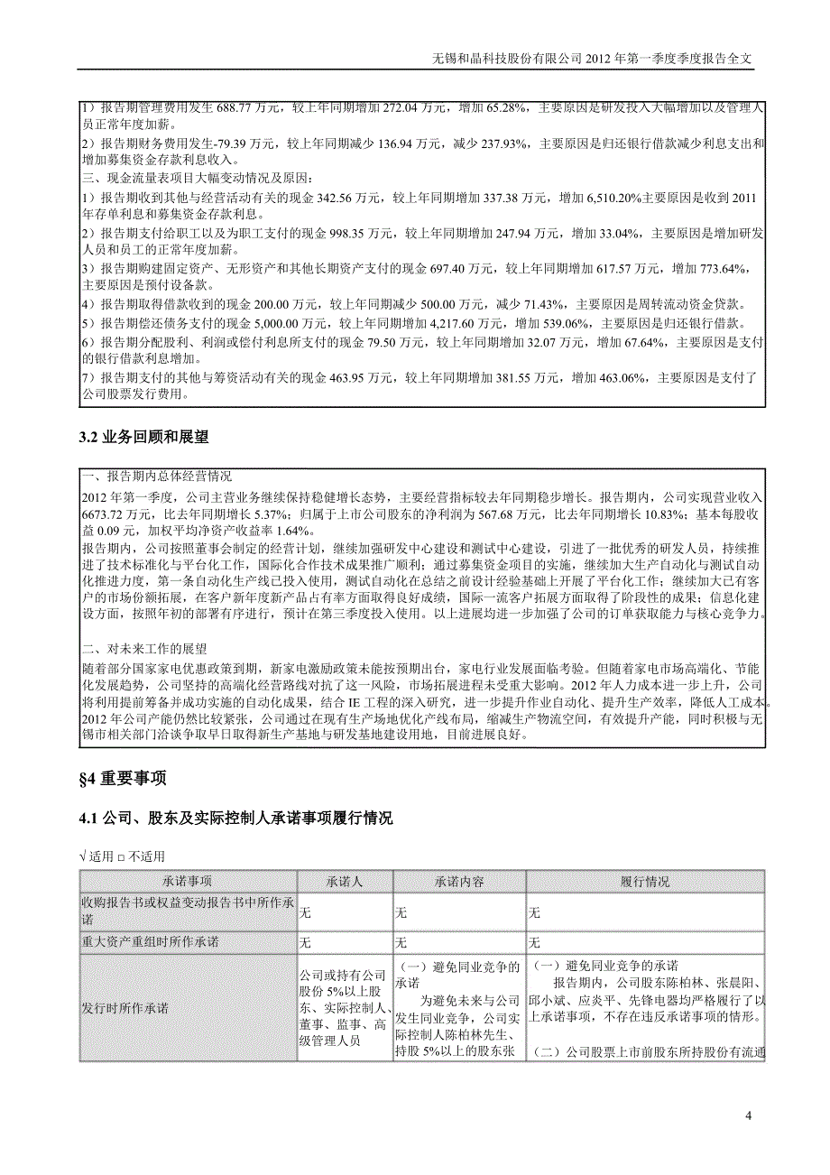 和晶科技第一季度报告全文_第4页