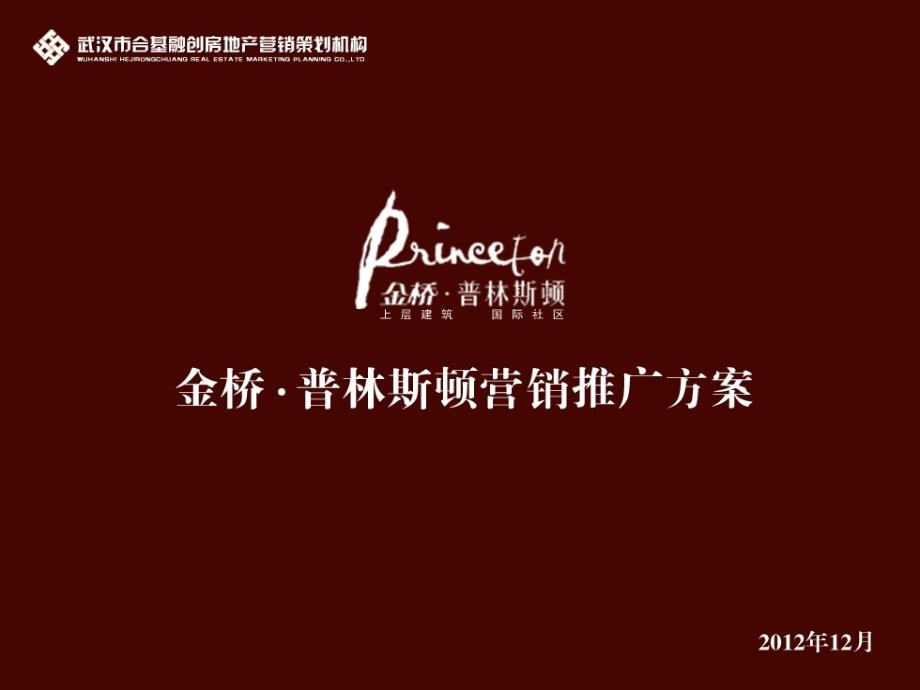 武汉金桥普林斯顿全程营销方案62p_第1页