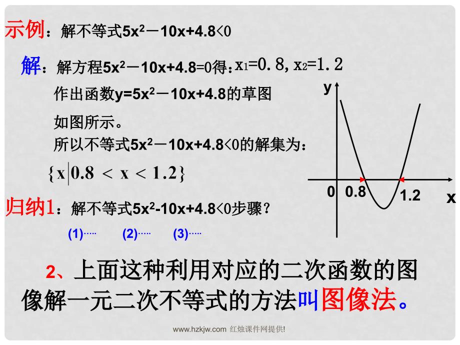 高二数学必修5 一元二次不等式 课件_第4页