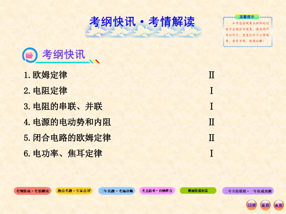 [精]2013高考物理冲刺复习课件：专题九恒定电流_第2页