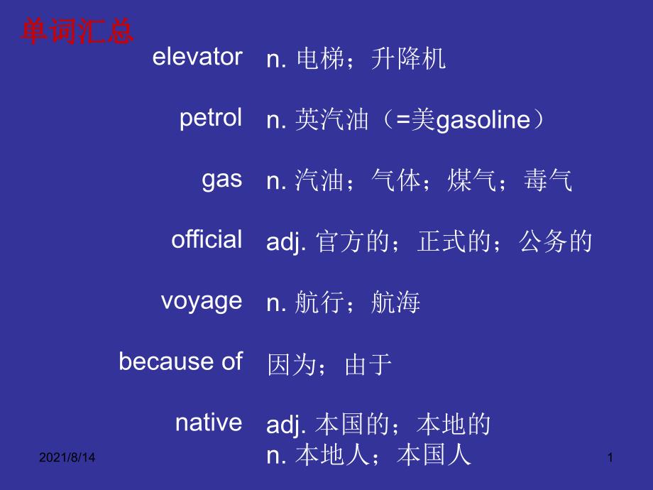 高中英语必修一unit2单词_第1页