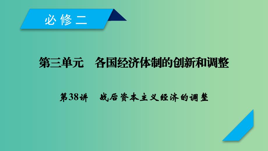 2019届高考历史一轮复习 第38讲 战后资本主义经济的调整课件 岳麓版.ppt_第1页