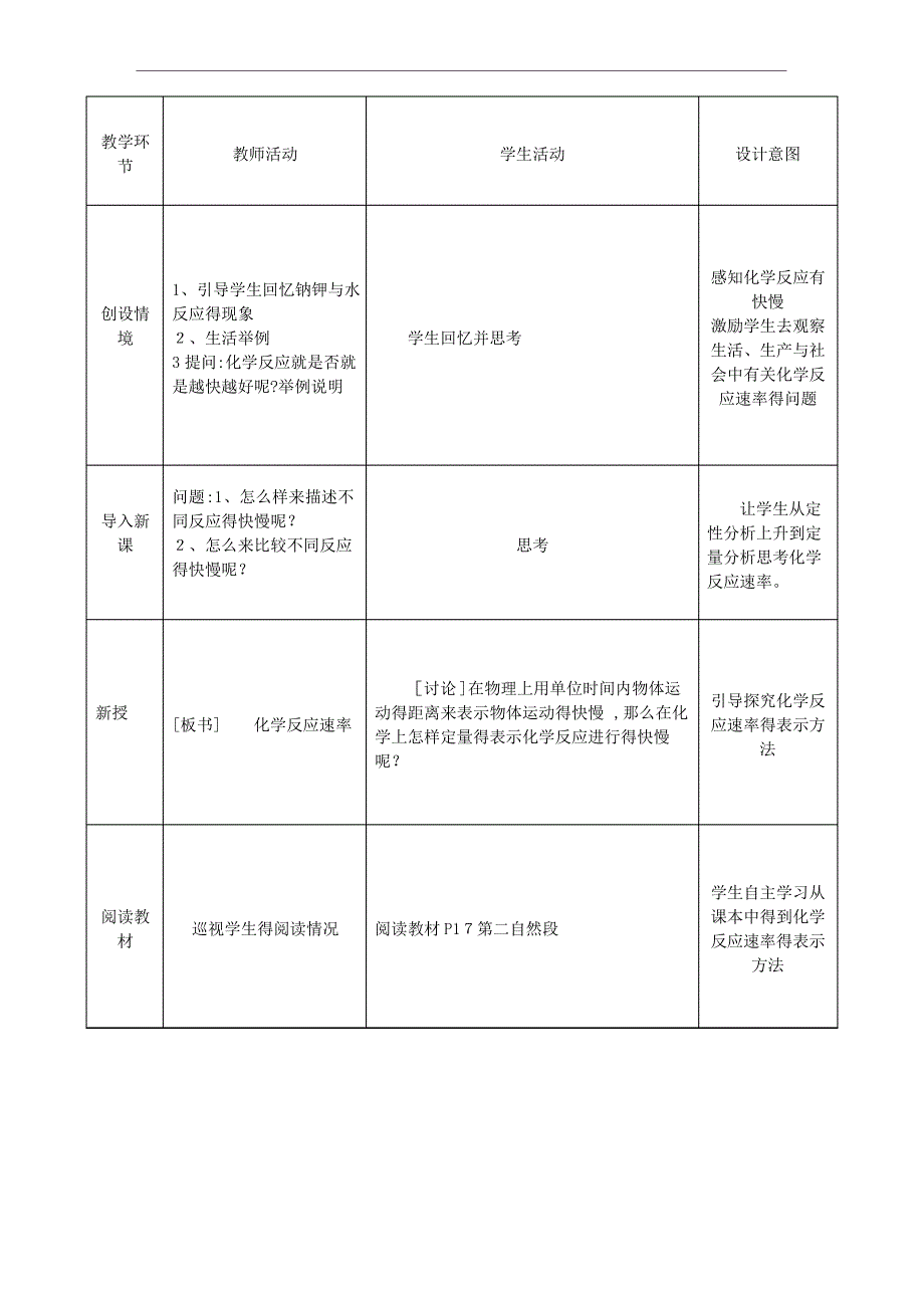 化学反应速率教学设计_第2页