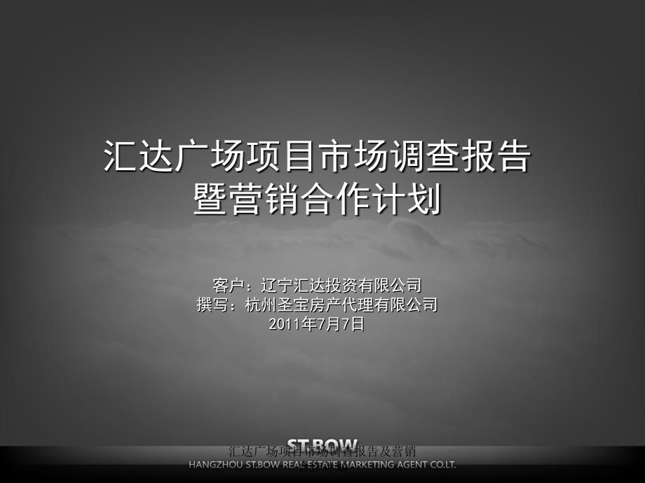 汇达广场项目市场调查报告及营销合作计划课件_第2页