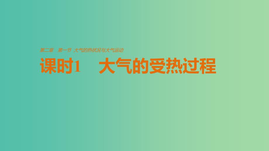 高中地理 第二章 第一节 课时1 大气的受热过程课件 中图版必修1.ppt_第1页