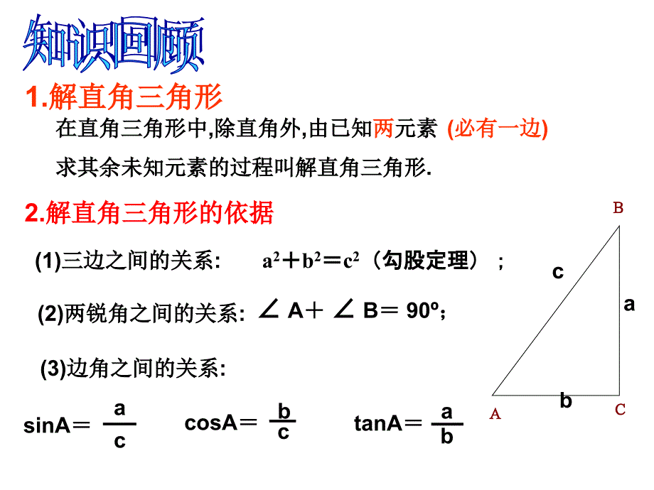 282解直角三角形(第2课时)课件_人教新课标九年级下_第2页