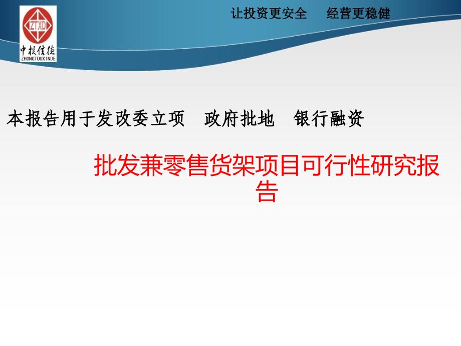 批发兼零售货架项目可行性研究报告_第1页