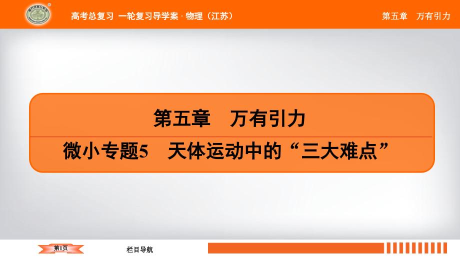 高考物理总复习一轮基础过程导学复习配套课件微小专题5天体运动中的三大难点_第1页