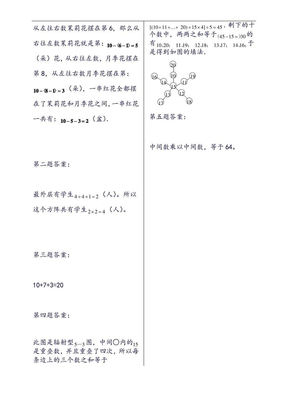 奥数练习(高难度)一年级_第5页