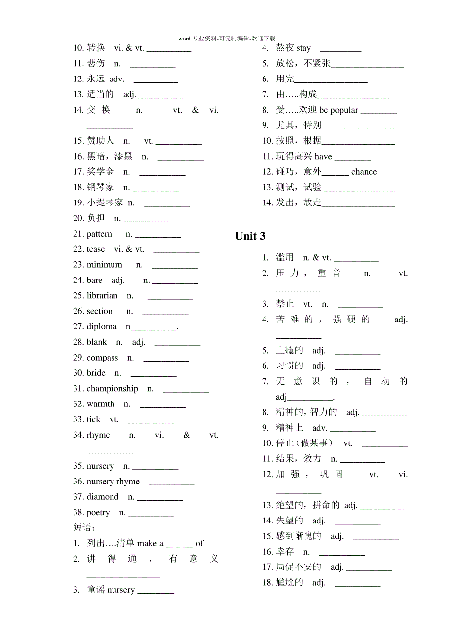 选修6单词(默写用)_第2页